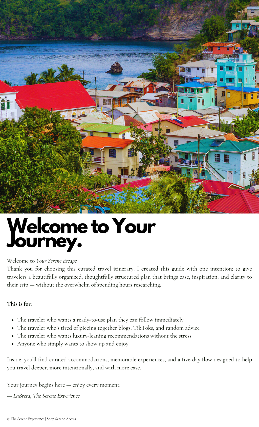 Saint Lucia: Guide and Itinerary + 7 Luxury Accommodation Recommendations/Digital Download