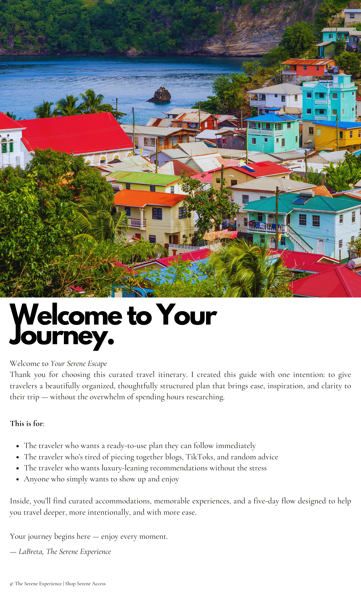 Saint Lucia: Guide and Itinerary + 7 Luxury Accommodation Recommendations/Digital Download