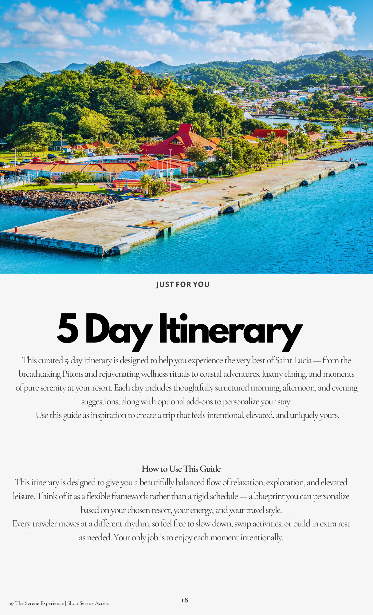 Saint Lucia: Guide and Itinerary + 7 Luxury Accommodation Recommendations/Digital Download